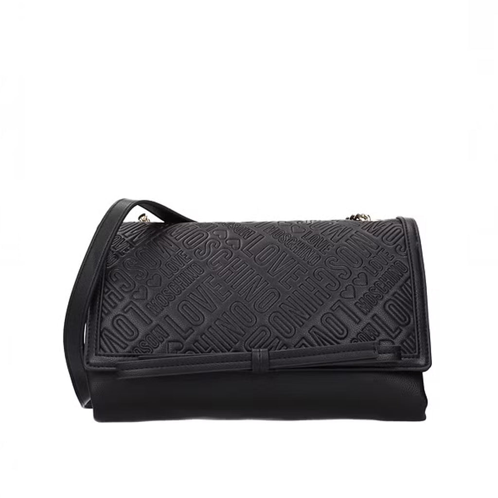 BORSETTA LOVE MOSCHINO FANTASIA LETTERING COLORE NERO