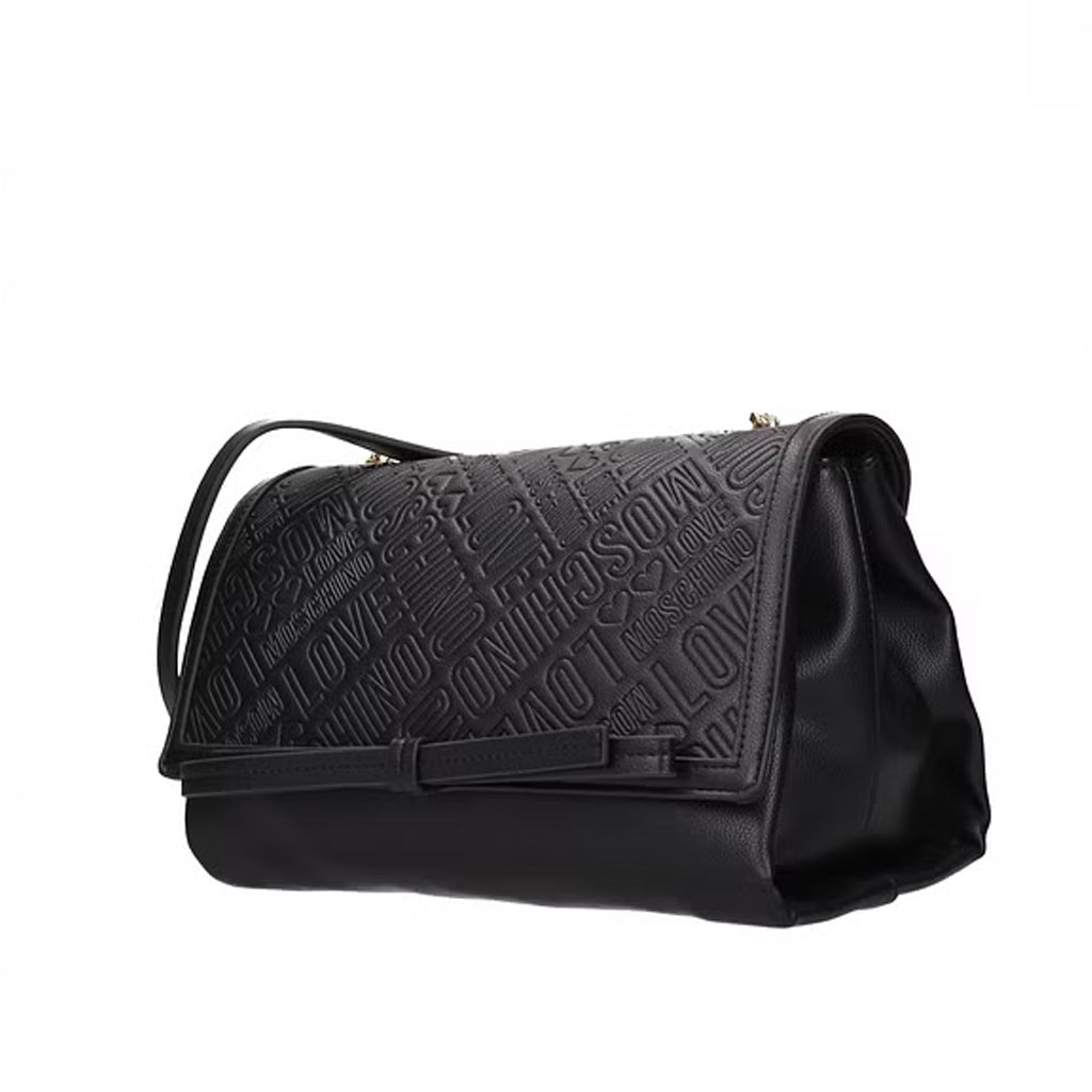BORSETTA LOVE MOSCHINO FANTASIA LETTERING COLORE NERO