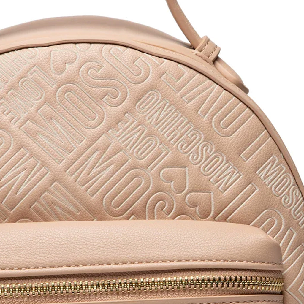 BORSA ZAINO LOVE MOSCHINO FANTASIA LETTERING COLORE BEIGE