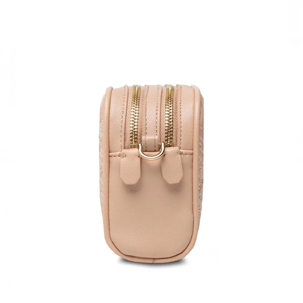 BORSA TRACOLLA LOVE MOSCHINO DUE SCOMPARTI FANTASIA LETTERING COLORE BEIGE