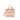 BORSA A MANO CON MANICI FORMA BUSTA LOVE MOSCHINO COLORE BEIGE/ROSA