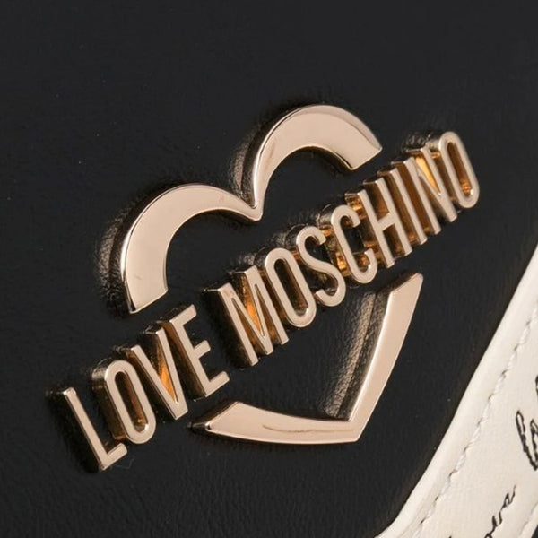 BORSETTA FORMA BUSTA LOVE MOSCHINO COLORE NERO/AVORIO