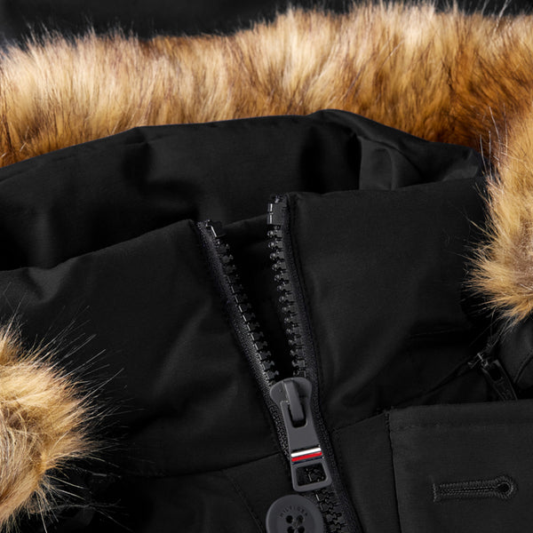 PARKA NERO TH IMBOTTITO CON CAPPUCCIO