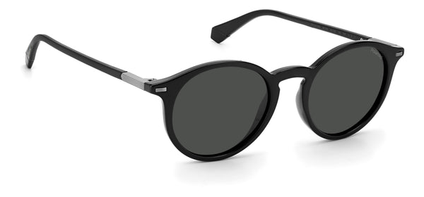 OCCHIALI DA SOLE UNISEX ROTONDI NERI CON LENTI POLARIZZATE