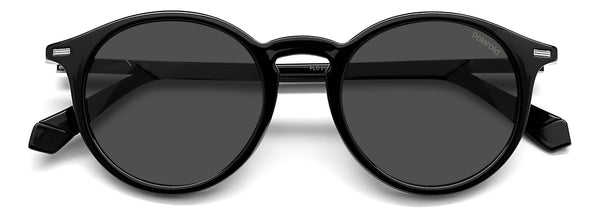 OCCHIALI DA SOLE UNISEX ROTONDI NERI CON LENTI POLARIZZATE