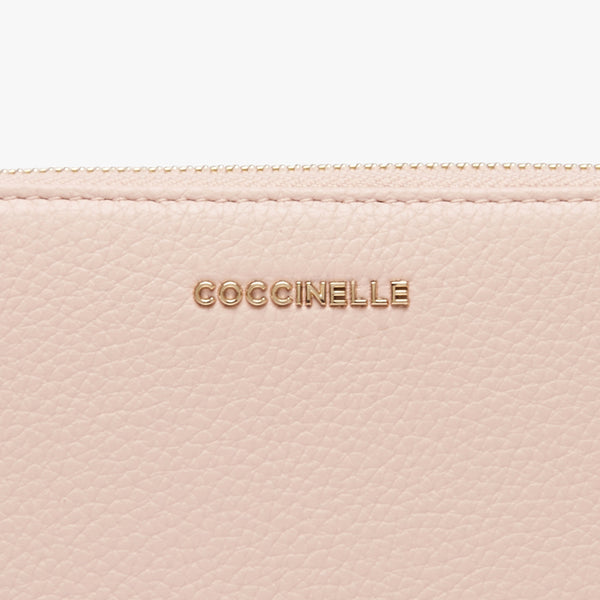 PORTAFOGLIO CON CHIUSURA A ZIP COCCINELLE METALLIC SOFT NEW PINK | E2IW5110401P54 | Salotto Shop