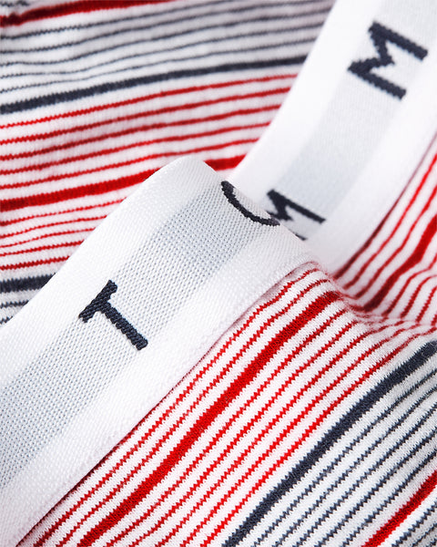 TOMMY HILFIGER WOMAN PERIZOMA PACK WHITE/PRINTED STRIPE/DESERT SKY