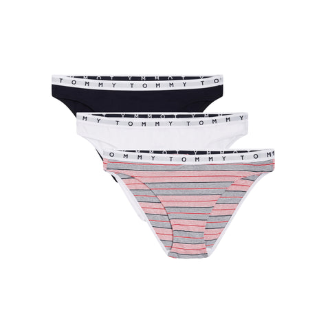 TOMMY HILFIGER WOMAN SLIP PACK WHITE/PRINTED STRIPE/DESERT SKY