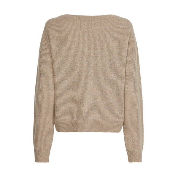 PULLOVER TH RELAXED FIT COLLO AMPIO BEIGE
